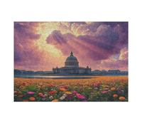 Kirche 300 Piece Jigsaw Puzzle for Adults Paisaje Edificio Jigsaw Puzzle Enthusiast Gift Family Activity Colourful Challenging Design Home Wall Decor 300 PCS