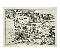 Kircher 1679 Map Mount Ararat Noah Bible Flood Art Print Canvas Premium Wall Decor Poster Mural