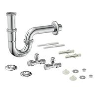 KIRCHHOFF 98800104 Washbasin Drain Including Angle Valve ½ Inch Mounting Drain Fitting for Washbasin Pipe Trap Complete Set