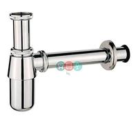 KIRCHHOFF 988440113 Bidet Siphon with Drain Pipe and Immersion Pipe Suitable for Bidets, Universal Syphon with Standard Connection Dimensions 1 1/4 Inch and 32 mm