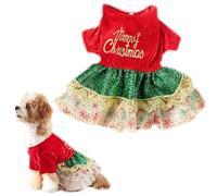 Kirei Sui Small Puppy Dogs Pets Cats Happy New Year Merry Christmas Easter Apparel Tutu Party Dress Red Gold L