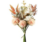 KIRIFLY Artificial Fake Flowers Plants Silk Flower Arrangements Wedding Bouquets Decorations Plastic Floral Table Centerpieces for Home Kitchen Garden Party Décor (Champagne)