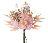 KIRIFLY Artificial Fake Flowers Plants Silk Flower Arrangements Wedding Bouquets Decorations Plastic Floral Table Centerpieces for Home Kitchen Garden Party Décor (Light Pink)