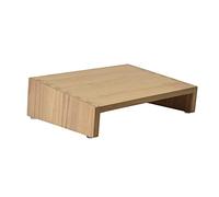 KIRIGEN Wooden Under Desk Footrest, Adjustable Solid Wood Foot Rest and Desk Foot Stool with Feet, 40 x 30 cm Platform for Home Office, Study and Work Desk, Load Capacity 300lbs, Natural(TT-NA)