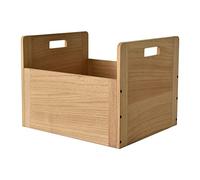 KIRIGEN Wooden Vinyl Record Storage Box, 80 LP Holder, Natural