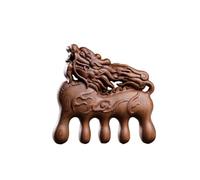 Kirin Carved Wide-tooth Comb Five-tooth Meridian Wooden Massage Chinese Retro