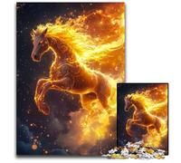 Kirin Fiery Horse 1000Piece Jigsaw Puzzle paper Jigsaw Puzzles Perfect for Halloween Christmas Birthday Gift 1000 PCS(38x26cm)
