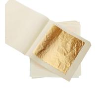 KIRIN Gold Leaf Sheets,10 Pieces 3.15"x3.15" Imitation Gold Foil Sheets Gilding for Picture Frame,Ceramics and Canvas of Art.