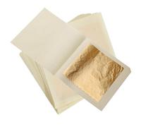 KIRIN Imitation Gold Leaf Sheets,1.97"x1.97" Gold Foil Sheets for Crafts Gilding,Resin Jewelry Making and DIY Nails(30 Pieces)
