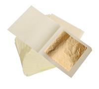 KIRIN Imitation Gold Leaf Sheets,1.97"x1.97" Gold Foil Sheets for Crafts Gilding,Resin Jewelry Making and DIY Nails(100 Pieces)