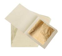 KIRIN Imitation Gold Leaf Sheets,1.97"x1.97" Gold Foil Sheets for Crafts Gilding,Resin Jewelry Making and DIY Nails(50 Pieces)