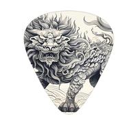 Kirin Line Drawing Printed guitar picks - three thicknesses: thin, medium and thick, suitable for electric guitar, bass and ukulele.