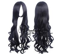 Kirishiki Sunako Cosplay Wigs 100cm Long Curly Wavy Heat Resistant Synthetic Hair Wig for Women Fake Hair Anime Blakc