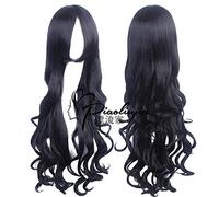 Kirishiki Sunako Cosplay Wigs 100cm Long Curly Wavy Heat Resistant Synthetic Hair Wig for Women Fake Hair Anime Blakc