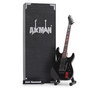 Kirk Hammett (Caution Hot) Miniature Guitar Replica - Music Gifts - Handmade Ornamental 1/4 Scale - Display Box, Name Tag and Miniature Guitar Stand Included