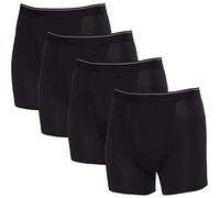 Kirkland Signature 4 Stretch Cotton Boxer Briefs Comfort Fit, Black/Gray, Large