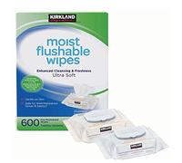 Kirkland Signature 600 Pack Hypoallergenic Alcohol Free Ultra Soft Moist Flushable Wipes