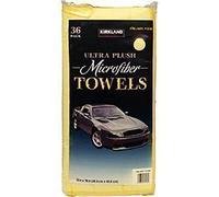 Kirkland Signature 713161 Ultra Plush Microfibre Towels 36 Pack, Yellow, H 40.6 x W 40.6 cm, Set of 36