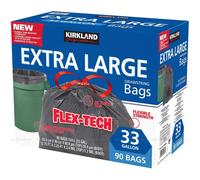 Kirkland Signature Drawstring Trash Bags - 33 Gallon - XL Size - 90 Count (90 Count)