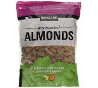 Kirkland Signature Dry Roasted Almonds Seasoned with Sea Salt: 2 Bags of 2.5 Lb