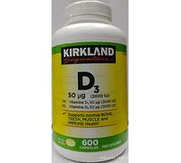 KIRKLAND Signature Extra Strength Vitamin D3, 600 Capsules, 50 mcg, 2000 IU
