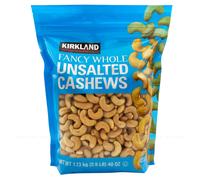 Kirkland Signature Fancy Whole Unsalted & Roasted Cashews Nuts Bag 1.13kg
