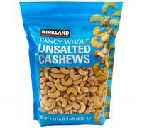 Kirkland Signature Fancy Whole Unsalted & Roasted Cashews Nuts Bag 1.13kg