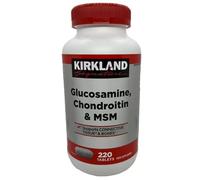 Kirkland Signature Glucosamine, Chondroitin & MSM, 220 Tablets - Triple Action Formula for Joint Health, Flexibility & Mobility Support
