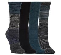 KIRKLAND Signature Ladies' Extra-Fine Merino Wool Crew Socks, Blue, 4 Pairs