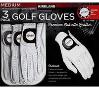 Kirkland Signature Leather Golf Glove, Size M - Pack of 3