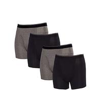 Kirkland Signature Men's 4 Pack Boxer Shorts (S, Black Grey)