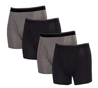 Kirkland Signature Men's Boxer Brief Pima Cotton 4 Pack - Multi - S Black-gray