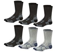 Kirkland Signature Men's Merino Wool Blend Sock, 6-pair, Black, 5-13 UK