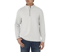 KIRKLAND Signature Men's UPF 50+ Stretch 1/2 Zip Pullover (US, Alpha, Small, Regular, Regular, Gray)