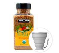Kirkland Signature Organic No-Salt Seasoning 14.5 oz Item 165041 Bundle with Silicone Collapsible Cup 200ml - 2 Items