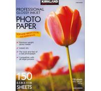 Kirkland Signature Professional Glossy Inkjet Photo Paper 8.5"x11" 150 Sheets