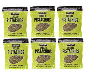 Kirkland Signature Shelled Pistachios Roasted & Salted, 144 Ounce (Pack of 6, 24 OZ Each Pack)