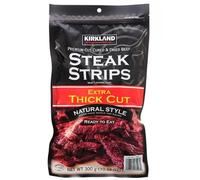 Kirkland Signature Steak Strips Thick Cut Jerky Beef Protein Snack Pack of 300g