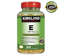 Kirkland Signature Vitamin E, 180 mg (400 IU), 500 Softgels - dl-Alpha Tocopheryl Acetate