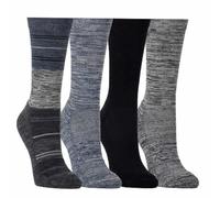 KIRKLAND Signature Women Extra-Fine Merino Wool Blend Crew Sock, 4-pair, Blue, 6-10.5