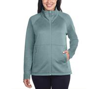 KIRKLAND Signature Women's Full Zip Fleece Jacket, Green, Medium