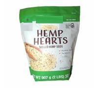 Kirklland Signaature Orgaanic Hemp Hearts 907g - Hulled Hemp Seeds, Raw Plant-Based Protein, Vegan, Non-GMO, Gluten Free, Omega 3 & 6