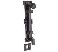 Kirkpatrick 1155C 6 x 1 3/4-inch Antique Malleable Iron Cranked Door Bolt - Black