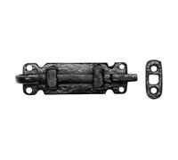 Kirkpatrick 1547 4-inch Antique Malleable Iron Cranked Door Bolt - Black