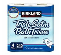 Kirland Signature Triple Satin Toilet Tissue 4 Rolls Per Pack