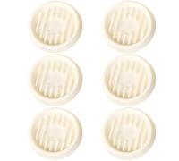 Kirmoo Plant Saucers Flower Pot Drip Trays Plastic 6 Pack,Small Plant Trays for Indoors No Holes Round Succulent Cactus Pot Holder 2inch 2.5inch 3inch 4inch (Ivory, Small(for 2~2.5 Inch Pot))