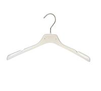 Kiroplast 25 Coat Hangers for Shirts Plastic Hangers T-shirts Clothes Mesh Shoulder with Flap 38 cm