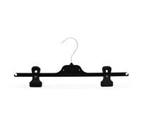 Kiroplast Hangers Trousers with clips Hangers Clip Adjustable Pants Hangers Plastic Coat Hangers for Trousers 36 cm (40, Black)