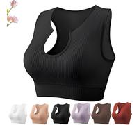 Kirposh Getheyshape Shape Me Up Crop Top,Sexy Sleeveless for Women Strap Tank Tops,Built-in Shaping, Gathered Beautiful Back(Black,L)