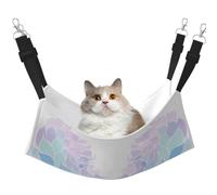 KIRROWE Angel's Wings Reversible Cat Hanging Hammock-Double-Sided Pet Cage Hammock Hanging Bed Resting Sleepy Pad for Small Animals Pets